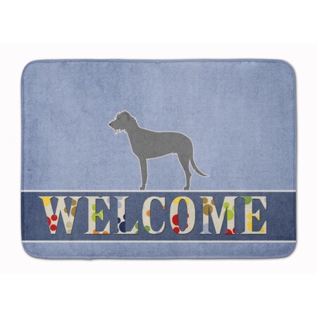 Carolines Treasures Irish Wolfhound Welcome Machine Washable Memory Foam Mat BB5507RUG